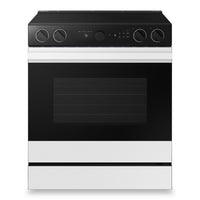 Samsung 6.3 Cu. Ft. Smart Electric Slide In Range with Oven Camera - White Glass - NSE6DB870012AC | Cuisinière intelligente électrique encastrée Samsung de 6,3 pi³ avec caméra de four - verre blanc - …