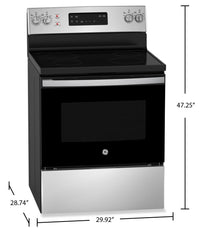 GE 5 Cu. Ft. Freestanding Electric Range with Self-Clean - JCB630SVSS  