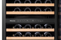 Hisense 4.9 Cu. Ft. 46-Bottle Dual-Zone Wine Cooler with Wi-Fi - Stainless Steel - HWD046N6SS | Refroidisseur à vin à 2 zones Hisense de 4,9 pi3 pour 46 bouteilles avec Wi-Fi - acier inoxydable - HWD046N6SS | HWD046NS