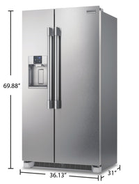 Frigidaire Professional 22.3 Cu. Ft. Counter-Depth Side-by-Side Refrigerator - PRSC2222AF 