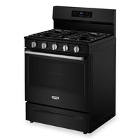 Maytag 5 Cu. Ft. Convection Gas Range with No Preheat Air Fry - Black - MFGS6030RB | Cuisinière à gaz Maytag de 5 pi3 à convection avec friture à air sans préchauffage - noire - MFGS6030RB | MFGS60RB