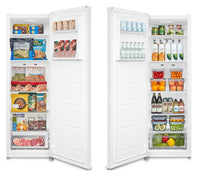 Kenmore 23.4" 11 Cu. Ft. Convertible Upright Refrigerator-Freezer - White - KKUF11-W | Congélateur vertical Kenmore de 23,4 po et de 11 pi3 convertible en réfrigérateur - blanc - KKUF11-W | KKUF11WW
