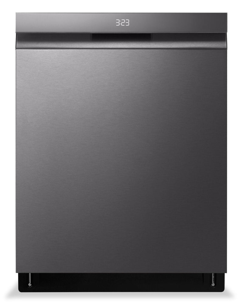 LG 24" 46 dBA Built-In Top-Control Smart Dishwasher with QuadWash®Pro  - Smudge Proof Black Stainles… | Lave-vaisselle intelligent encastré LG à 46 dBA de 24 po avec commandes sur le dessus et QuadWashMC …