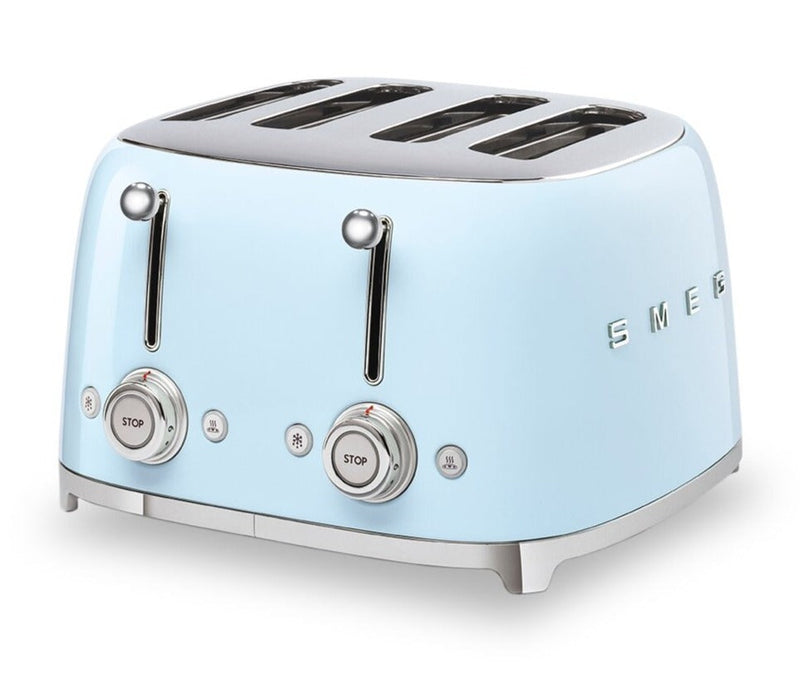 Smeg 4-Slice Long-Slot Toaster - TSF03PBUS|Grille-pain Smeg à fentes longues pour 4 tranches - TSF03PBUS