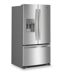 Whirlpool 36" 25 Cu. Ft. French-Door Refrigerator with Ice and Water Dispenser - WRFF3436RZ | Réfrigérateur Whirlpool de 36 po et de 25 pi³ à portes françaises avec distributeur d’eau et de glaçons - WRFF3436RZ | WRFF34RZ