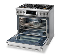 Thor Kitchen 6 Cu. Ft. Tilt Panel Professional Gas Range - TRG3601 | Cuisinière professionnelle à gaz Thor Kitchen de 6 pi³ à panneau inclinable - TRG3601 | TRG3601S