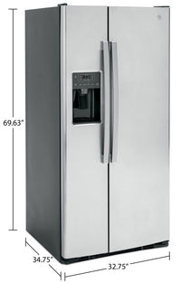 GE 23 Cu. Ft. Side-by-Side Refrigerator - GSS23GYPFS 