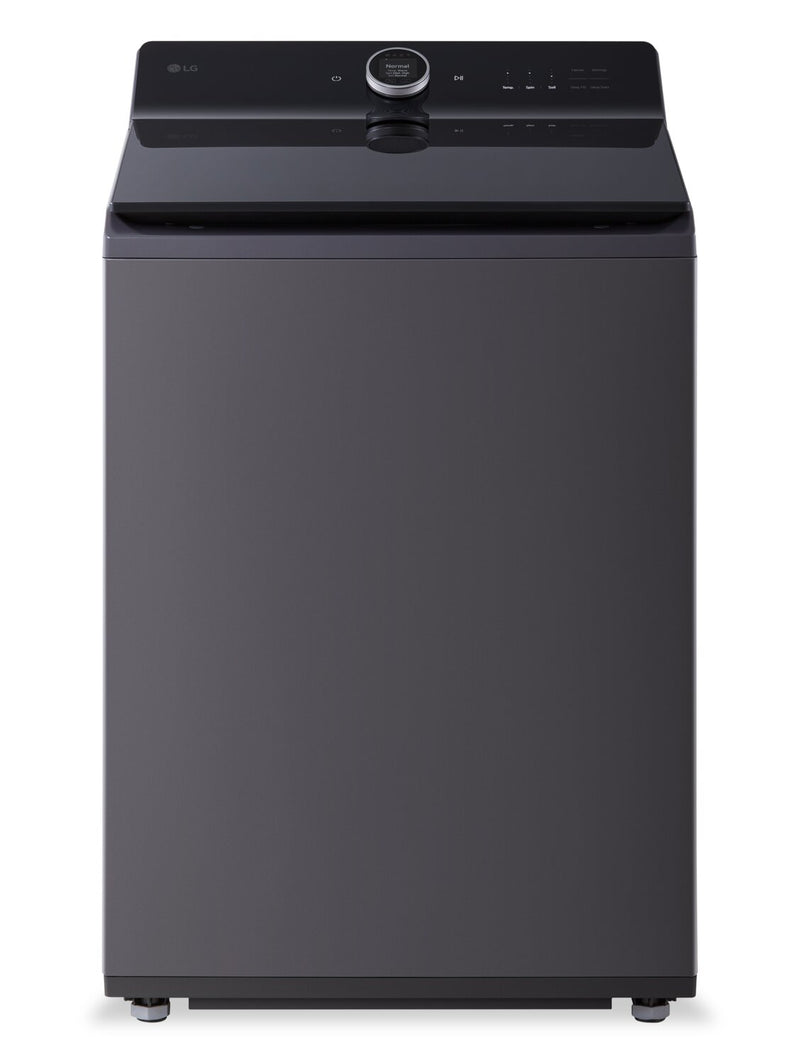 LG 6.3 Cu. Ft. Smart Top-Load High-Efficiency Washer - Black Steel - WT8600CB | Laveuse intelligente haute efficacité LG à chargement par le haut de 6,3 pi³ - acier noir - WT8600CB