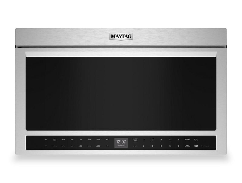 Maytag 1.1 Cu. Ft. Flush Mount Over-the-Range Microwave-Toaster Oven - Stainless Steel - YMMMF8030PZ | Four grille-pain et à micro-ondes à hotte intégrée Maytag de 1,1 pi3 à installation affleurée - acier inoxydable - YMMMF8030PZ | YMMMF80Z