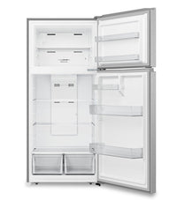 Hisense 30" 18 Cu. Ft. Top-Mount Refrigerator - Stainless Steel - RT18A2FID | Réfrigérateur Hisense de 18 pi³ et de 30 po à congélateur supérieur - acier inoxydable - RT18A2FID