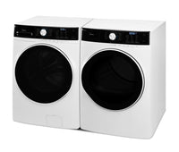 Midea 5.2 Cu. Ft. Front-Load Washer and 8 Cu. Ft. Electric Dryer - White | Laveuse à chargement frontal de 5,2 pi³ et sécheuse électrique de 8 pi³ de Midea  | MITL52NW