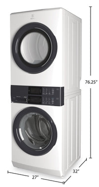 Electrolux 5.1/8.0 Cu. Ft. Front-Load Laundry Tower - White - ELTE730CAW | Tour de buanderie Laundry TowerMC Electrolux à chargement frontal de 5,1/8,0 pi³ - blanc…