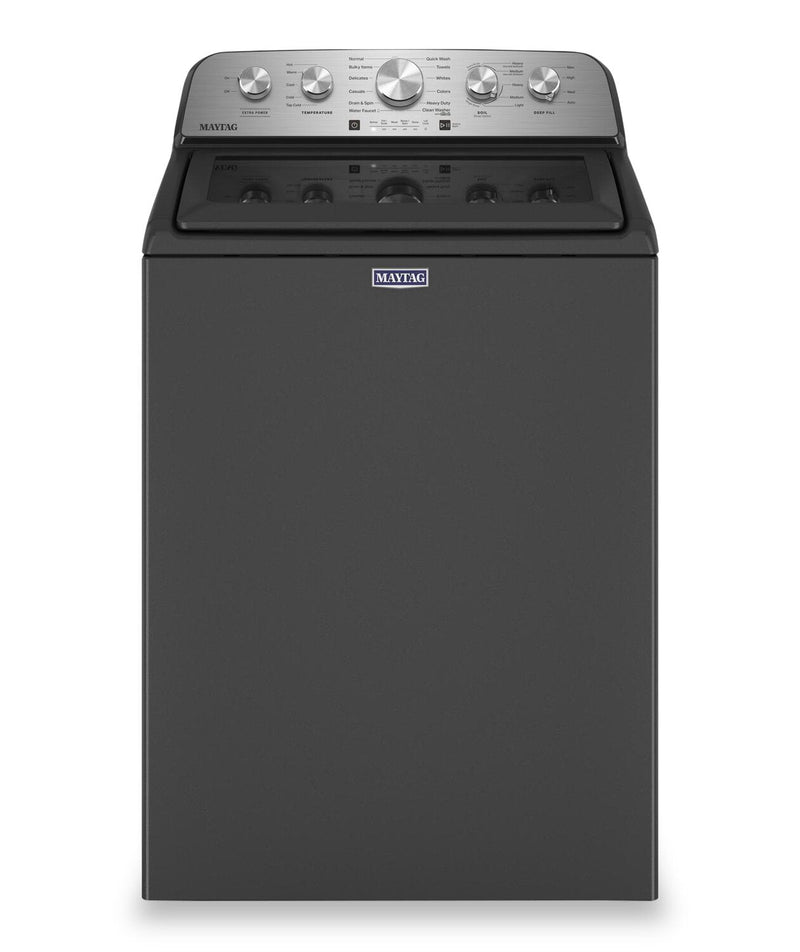 Maytag 5.4 Cu. Ft. Top Load Washer with Extra Power - Volcano Black - MVW5435PBK | Laveuse Maytag à chargement par le haut de 5,4 pi3 avec fonction Extra Power - noir volcan - MVW5435PBK | MVW5435B