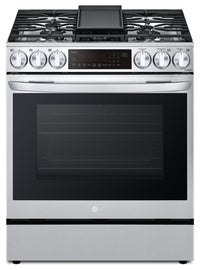 LG 6.3 Cu. Ft. Smart Front-Control Gas Range with Air Fry - LSGL6335F 