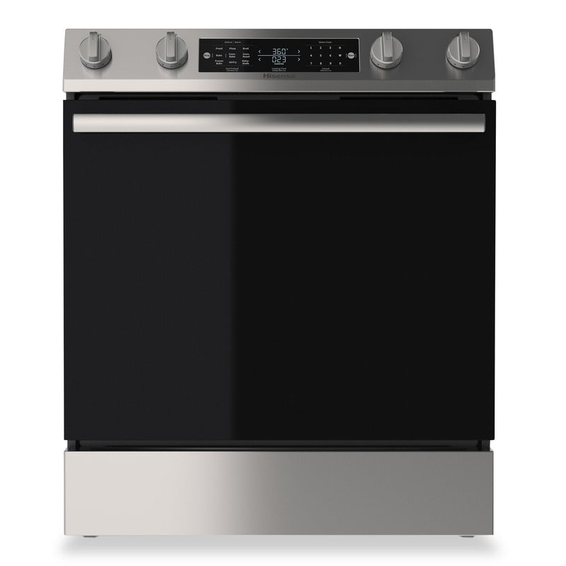 Hisense 30" 5.8 Cu. Ft. Electric Range with Air Fry and Steam Clean - Stainless Steel - HFE3502CAS | Cuisinière électrique Hisense de 5,8 pi³ et de 30 po avec friture à air et nettoyage à la vapeur - acier inoxydable - HFE3502CAS | HFE3502S