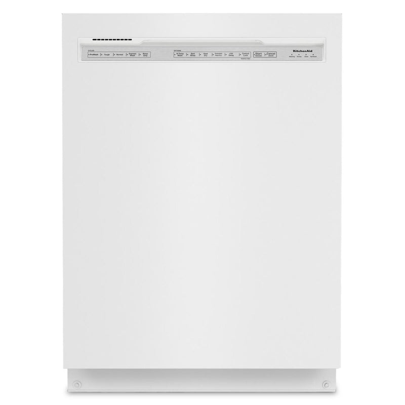 KitchenAid 39 dB Front-Control Dishwasher with Third Level Rack - KDFE204KWH - Dishwasher in White 