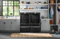 Maytag 5.8 Cu. Ft. Pet Pro Smart Front-Load Washer and 7.4 Cu. Ft. Gas Dryer - Volcano Black | Laveuse intelligente à chargement frontal Pet Pro de 5,8 pi3 et sécheuse à gaz de 7,4 pi3 de Maytag – noir volcan | MAFL702U