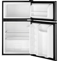 GE 3.1 Cu. Ft. Double-Door Compact Refrigerator - GDE03GLKLB - Refrigerator in Stainless Steel