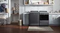 Whirlpool 6 Cu. Ft. Top-Load Washer and 7.4 Cu. Ft. Gas Dryer - Chrome Shadow  | Laveuse à chargement par le haut de 6 pi³ et sécheuse à gaz de 7,4 pi³ de Whirlpool - ombre chrome  | WHTL812G