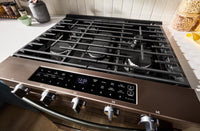 Whirlpool 5 Cu. Ft. Gas Range with Air Fry and WipeClean™ Coating - Black Stainless Steel - WSGS7530RV | Cuisinière à gaz Whirlpool de 5 pi3 avec friture à air et revêtement WipeCleanMC - acier inoxydable noir - WSGS7530RV | WSGS753V