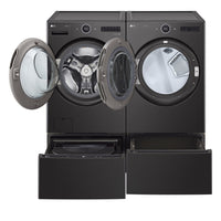 LG 5.8 Cu. Ft. Smart Front-Load Washer and 7.4 Cu. Ft. Electric Dryer - Black Steel 