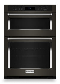 KitchenAid 30" 6.4 Cu. Ft. Electric Combination Wall Oven with True Convection - Black Stainless Ste… | Four mural combiné électrique KitchenAid de 6,4 pi³ et de 30 po avec convection véritable - acier in…