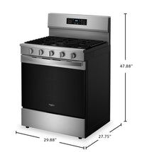 Whirlpool 5 Cu. Ft. Gas Range with Air Fry and Self-Clean - Stainless Steel - WFGS5030RZ | Cuisinière à gaz Whirlpool de 5 pi³ avec friture à air et autonettoyage - acier inoxydable - WFGS5030RZ | WFGS50RZ