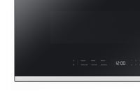 Samsung 2.1 Cu. Ft. Over-the-Range Microwave with 400 CFM and Glass Touch Control - White Glass - ME… | Four à micro-ondes à hotte intégrée Samsung de 2,1 pi³ avec 400 pi³/min et commandes tactiles en ver…