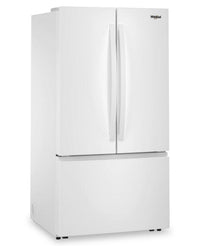 Whirlpool 36" 31 Cu. Ft. French-Door Refrigerator with Ice Maker - White - WRFF3136SW | Réfrigérateur Whirlpool de 36 po et de 31 pi3 à portes françaises avec machine à glaçons - blanc- WRFF3136SW | WRFF313W