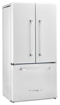 Classic Retro by Unique 36" 21.4 Cu. Ft. Counter-Depth Refrigerator - Marshmallow White - UGP-595L W AC | Réfrigérateur Classic Rétro par Unique de 36 po et de 21,4 pi3 de profondeur comptoir - blanc guimauve - UGP-595L W AC | U595LWAC