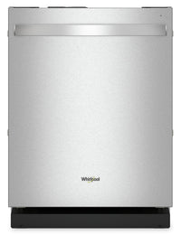 Whirlpool 24" 44 dBA Built-In Top-Control Dishwasher - Fingerprint Resistant Stainless Steel - WDT55… | Lave-vaisselle encastré Whirlpool de 24 po et de 44 dBA avec commandes sur le dessus - acier inoxyda…