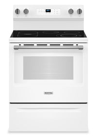 Maytag 30" 5.3 Cu. Ft. Electric Range with No Preheat Air Fry - White - YMFES6030RW | Cuisinière électrique Maytag de 5,3 pi3 et de 30 po avec friture à air sans préchauffage - blanche - YMFES6030RW | YMFES6RW