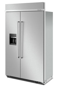 KitchenAid 29.4 Cu. Ft. Built-In Side-by-Side Refrigerator - KBSD708MSS 