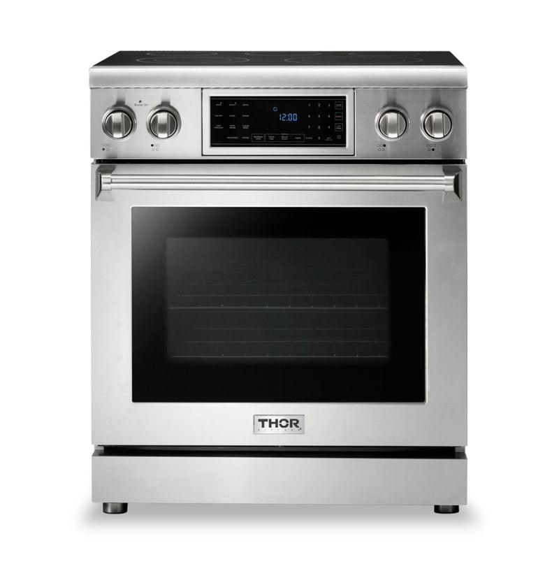 Thor Kitchen 4.55 Cu. Ft. Tilt Panel Professional Electric Range - TRE3001 | Cuisinière professionnelle électrique Thor Kitchen de 4,55 pi³ à panneau inclinable - TRE3001 | TRE301SS