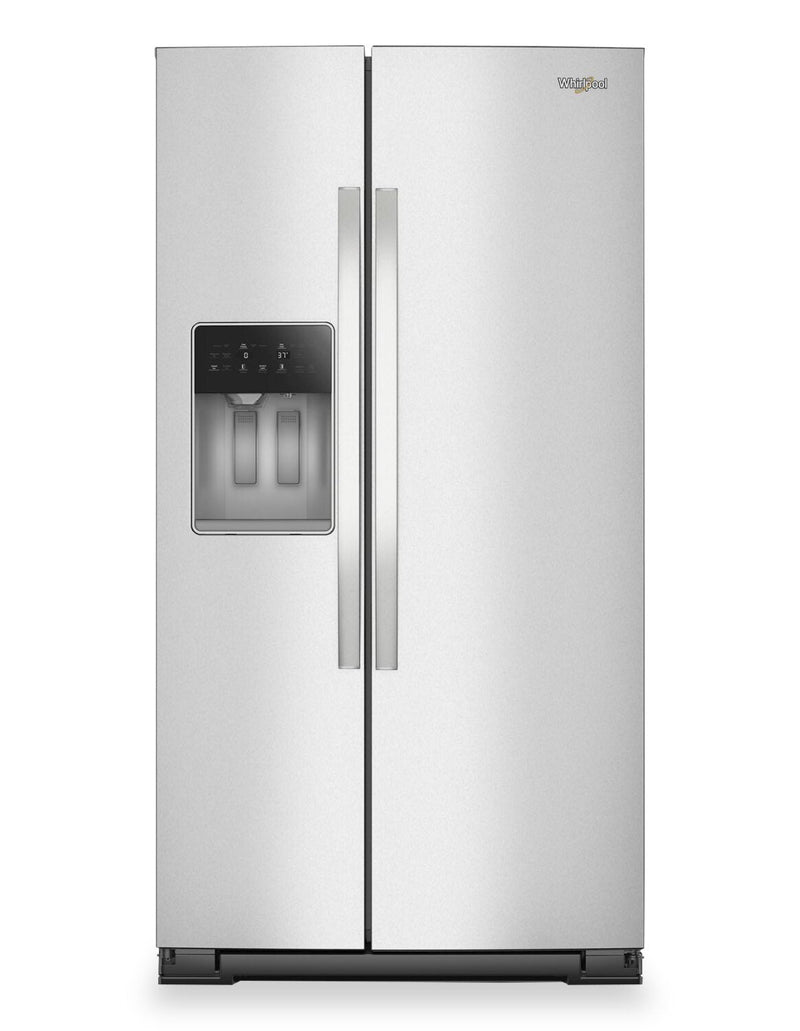 Whirlpool 36" 28.7 Cu. Ft. Side-by-Side Refrigerator – Fingerprint-Resistant Stainless - WRSF6536RZ | Réfrigérateur Whirlpool de 28,7 pi³ et de 36 po à compartiments juxtaposés - acier inoxydable résistant aux traces de doigts - WRSF6536RZ