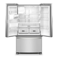 Whirlpool 36" 25 Cu. Ft. French-Door Refrigerator with Ice and Water Dispenser - WRFF3436RZ | Réfrigérateur Whirlpool de 36 po et de 25 pi³ à portes françaises avec distributeur d’eau et de glaçons - WRFF3436RZ | WRFF34RZ