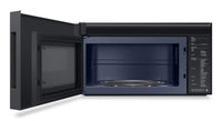 Samsung 2.1 Cu. Ft. Over-the-Range Microwave with 400 CFM and Glass Touch Control - Matte Black - ME… | Four à micro-ondes à hotte intégrée Samsung de 2,1 pi³ avec 400 pi³/min et commandes tactiles en ver…