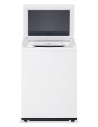 LG 5.8 Cu. Ft. Smart Top-Load Washer with EasyUnload™ and AI Sensing - Alpine White - WT8200CW | Laveuse intelligente LG à chargement par le haut de 5,8 pi3 avec EasyUnload et détection IA - blanc alpin - WT8200CW | WT8200CW