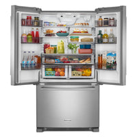 KitchenAid 36" 20 Cu. Ft. Counter-Depth French-Door Refrigerator - Stainless Steel - KRFC136RPS | Réfrigérateur KitchenAid de 36 po et de 20 pi3 de profondeur comptoir à portes françaises - acier inoxydable - KRFC136RPS | KRFC13PS