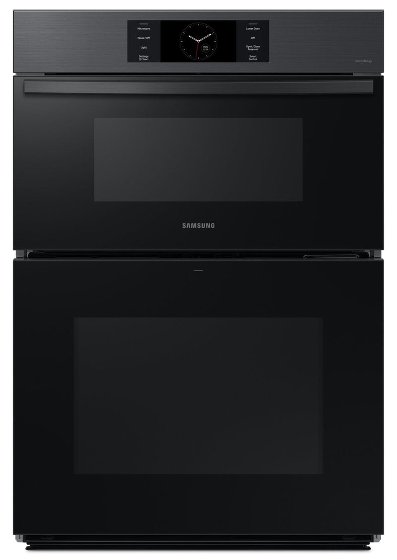 Samsung 30" 7 Cu. Ft. Electric Micowave Combination Wall Oven with AI Pro Cooking™ Camera - Matte Bl… | Four à micro-ondes combiné avec four mural électrique Samsung de 7 pi³ et de 30 po avec caméra AI Pr…