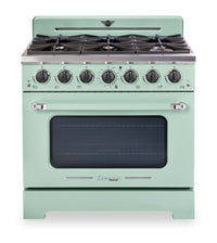 Classic Retro by Unique 36" 5.2 Cu. Ft. 6-Burner Gas Range with Convection - Summer Mint Green - UGP-36CR LG | Cuisinière à gaz Classic Rétro par Unique de 36 po et de 5,2 pi3 à 6 brûleurs avec convection - vert menthe estival - UGP-36CR LG | UG36CRLG