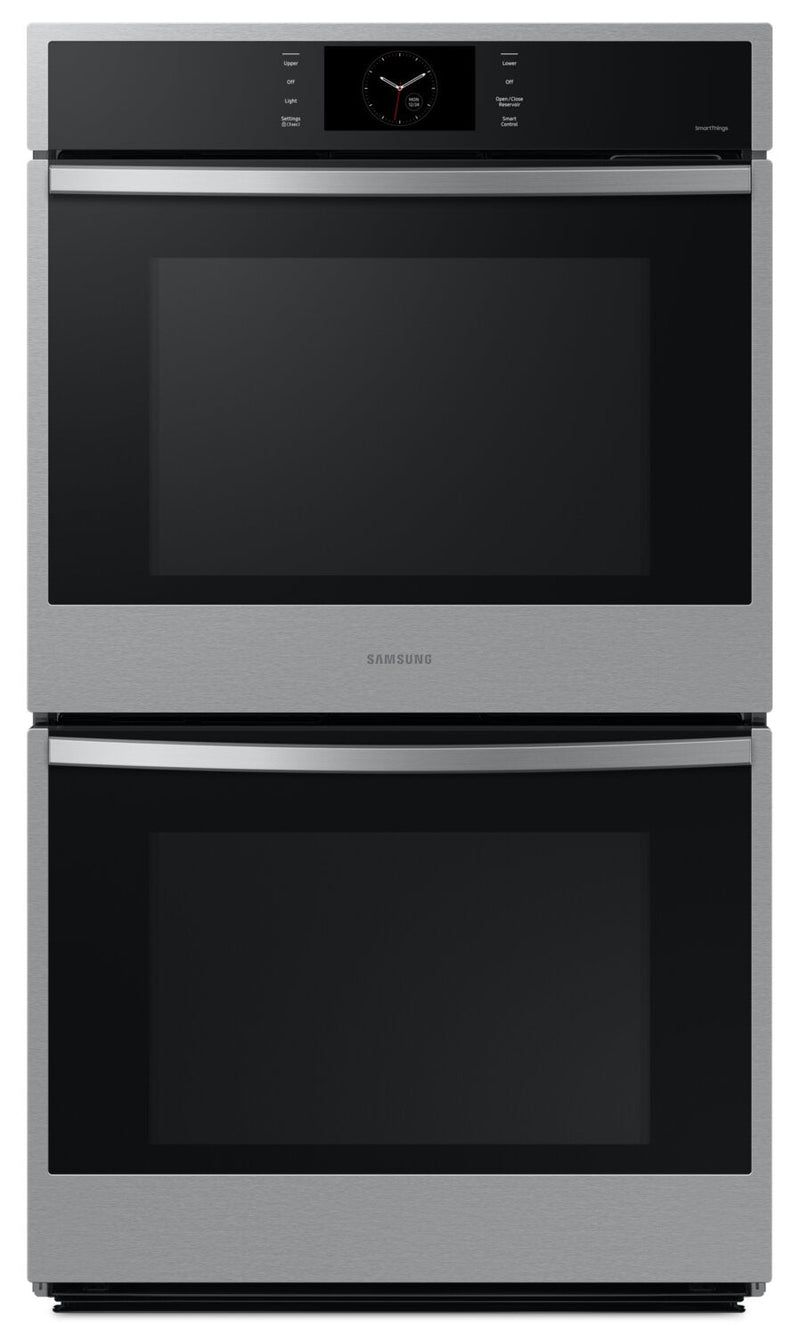 Samsung 30" 10.2 Cu. Ft. Electric Double Wall Oven with Steam Cook and Air Sous Vide - Stainless Ste… | Four mural double électrique Samsung de 10,2 pi³ et de 30 po avec cuisson à la vapeur et Air Sous Vi…