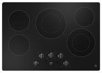 GE 30" Electric Cooktop with Built-In Knob-Control - JEP5030DTBB 