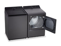 LG 5.8 Cu. Ft. Smart Top-Load Washer with EasyUnload™ and 7.3 Cu. Ft. Electric Dryer with AI Sensing | Laveuse intelligente à chargement par le haut LG 5,8 pi³ avec EasyUnload et sécheuse électrique LG 7,3 pi³ avec détection IA | LGTL8200