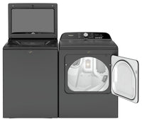 Whirlpool 6.1 Cu. Ft. Top-Load Washer with Removable Agitator and 7 Cu. Ft. Electric Dryer | Laveuse à chargement par le haut de 6,1 pi³ avec agitateur amovible et sécheuse électrique de 7 pi³ de Whirlpool | WHTL615B