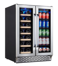 TCL 23.4" 5.3 Cu. Ft. Dual-Zone Wine Cooler - Stainless Steel - B422D-CA | Refroidisseur à vin TCL de 5,3 pi3 et de 23,4 po à 2 zones - acier inoxydable - B422DCA | TCLB442D