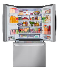 LG 36" 31 Cu. Ft. French-Door Standard-Depth MAX™ Refrigerator - Smudge Proof Stainless Steel - LRFX… | Réfrigérateur LG de 31 pi³ et de 36 po à portes françaises de profondeur standard MAXMC - acier inox…