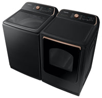 Samsung 6.2 Cu. Ft. Smart Auto Dispense Top-Load Washer and 7.4 Cu. Ft. Electric Dryer  | Laveuse intelligente 6,2 pi³ chargement par le haut avec système de distribution automatique et sécheuse électrique 7,4 pi³ Samsung  | SATL755V