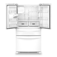 Whirlpool 36" 24.5 Cu. Ft. French-Door Refrigerator - White - WRMF3636RW | Réfrigérateur Whirlpool de 36 po et de 24,5 pi³ à portes françaises - blanc - WRMF3636RW | WRMF36RW