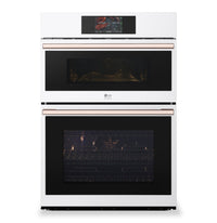 LG Studio 30" 6.4 Cu. Ft. Electric Combination Wall Oven with True Convection - Essence White - WCES6428N | Four mural combiné électrique LG Studio de 6,4 pi3 et de 30 po avec convection véritable - essence blanche - WCES6428N | WCES6428